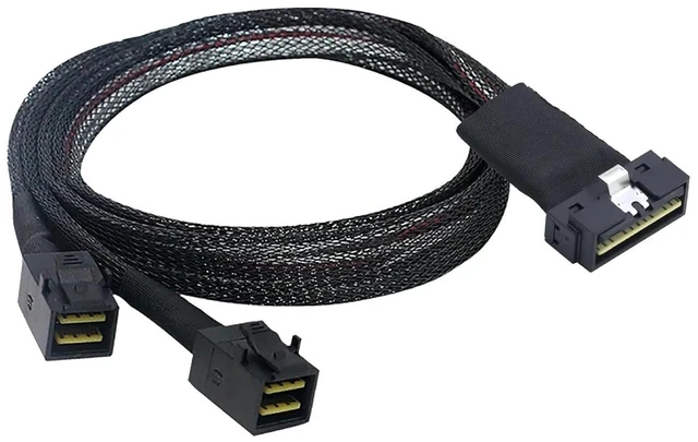 Main image of PCI-E Ultraport Slimline S/AS 4.0 LP Low Profile SFF-8654 8i 74Pin to M1ni S/AS HD SFF-8643 36Pin Server Connection Cord(0.8m)