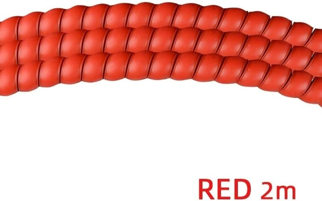 Alt view image 2 of 5 - 2Meters Spiral Cable Protector Line Organizer Tube Motorcycle Wire Protection Sleeve Flame Retardant Cover Color(Red,35mm X 2 Meters)