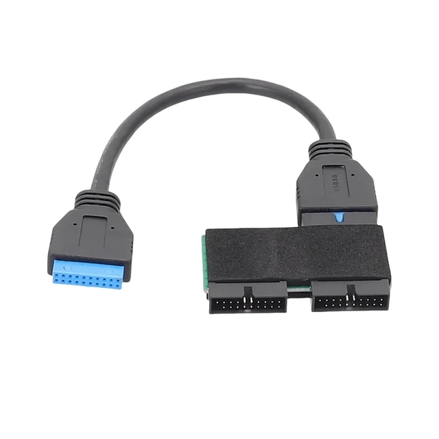 Alt view image 3 of 4 - Computer Main Board USB3.0 Expansion Cord 19 Pin Port PCI-e Pin 20 Pins 1 to 2(New Model with chip)