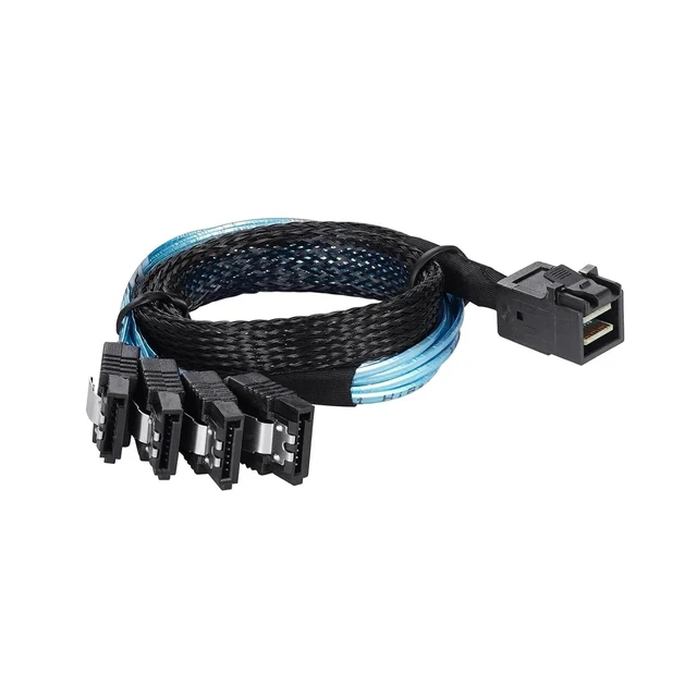 Alt view image 2 of 5 - S/AS HD 12G SFF8643 to 4 SATA Cord Internal SFF 8643 Motherboard Controller to 4 SATA Hard Drive Server Cord(0.5m)