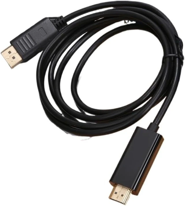 Alt view image 5 of 5 - 1.8M HD Adapter Cable 4K DisplayPort to HDMI-Compatible Cable Adapter Convert Large DP to HDMI-Compatible