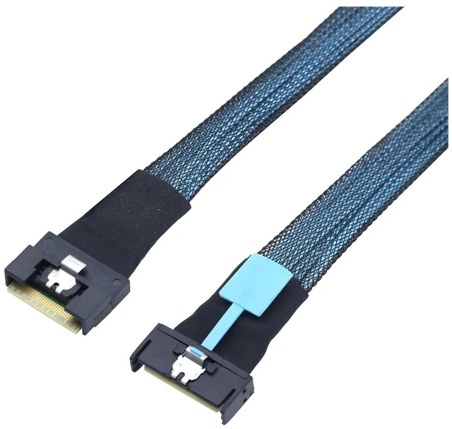 Main image of PCI-E 5.0 M1ni Cool Edge IO MCIO 74Pin to Slimline S/AS SFF-8654 8i 74Pin 4.0 24 Gbps Extension Cord(0.5M)
