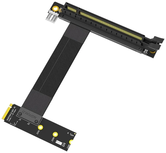 Main image of Riser Cable M.2 NVME to PCIE X16 Adapter Graphics Extension Cable 90 Degree PCI 3.0 16X to M Key Riser Cable(Black B)