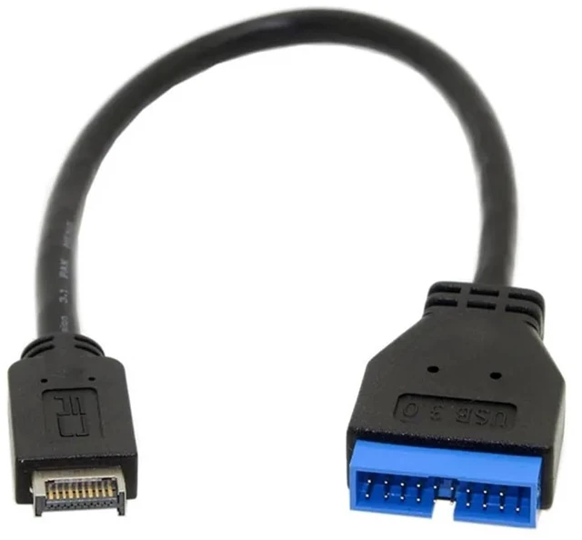 Alt view image 2 of 4 - USB 3.1 Type-E Male to IDC 20P Male Adapter Cord 20Pin Extension Cord for Computer Motherboard 20cm