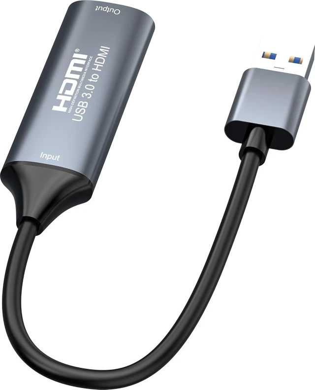 Alt view image 3 of 7 - PremiumCord USB to HDMI Adapter USB 3.0 Type-A 5Gbps Full HD 1080p Metal Housing Space Grey 20cm