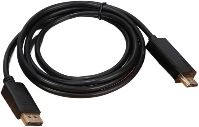 Alt view image 2 of 5 - 1.8M HD Adapter Cable 4K DisplayPort to HDMI-Compatible Cable Adapter Convert Large DP to HDMI-Compatible