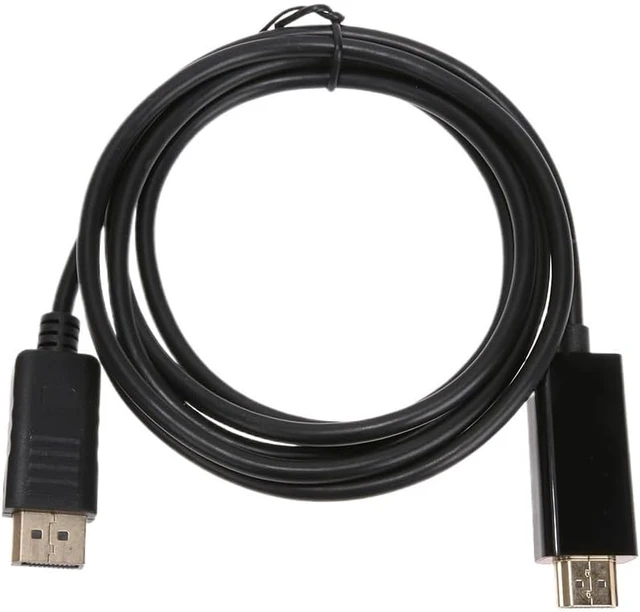 Alt view image 3 of 5 - 1.8M HD Adapter Cable 4K DisplayPort to HDMI-Compatible Cable Adapter Convert Large DP to HDMI-Compatible