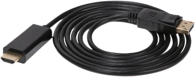 Alt view image 4 of 5 - 1.8M HD Adapter Cable 4K DisplayPort to HDMI-Compatible Cable Adapter Convert Large DP to HDMI-Compatible