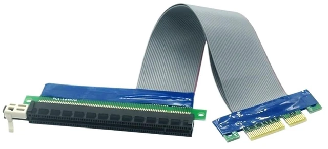 Main image of PCI-E 1X 4X 8 16X to 1X Ribbon Extension Cable PCI PCIE Riser Card Converter Extender for Graphics Card GPU Mining Miner(4X-16X)