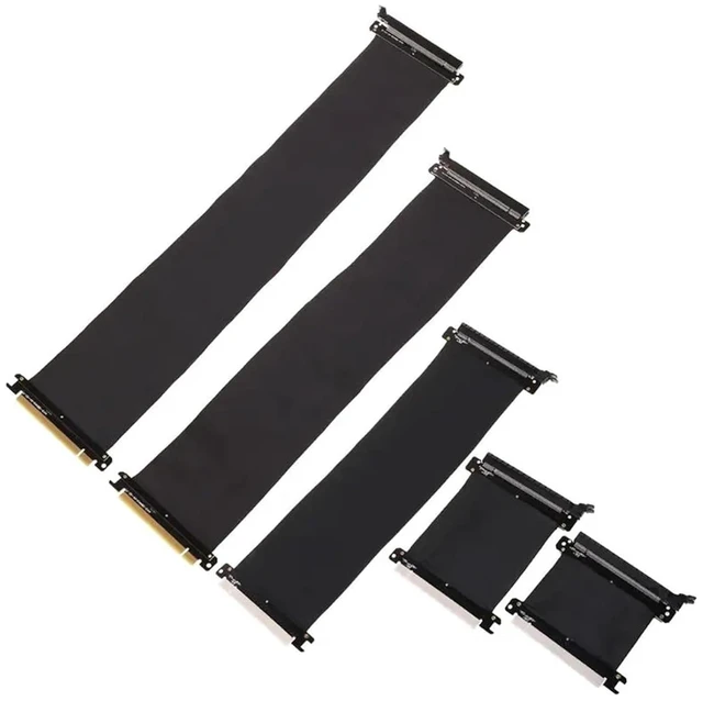 Alt view image 2 of 6 - High-Performance Graphics Card Extension Cable with Antijam PCI-E X16 Extender Riser Cable 50cm/40cm/30cm/10cm/5cm(for Grey)