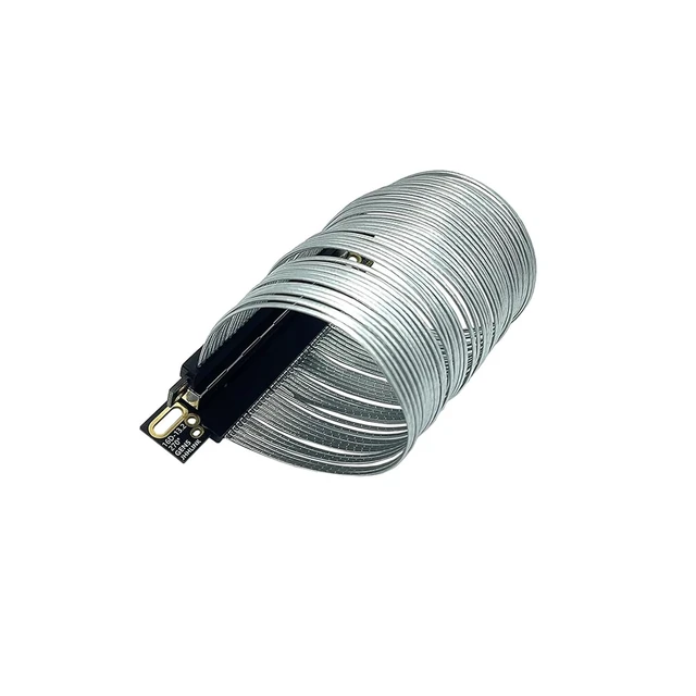 Alt view image 6 of 6 - PCI-E 5.0 X16 Graphics Card Extension Cable Silver Plated Cable GEN5 64GBS 270° GPU Extension Cable for 217e H/1 Chassis(25cm)