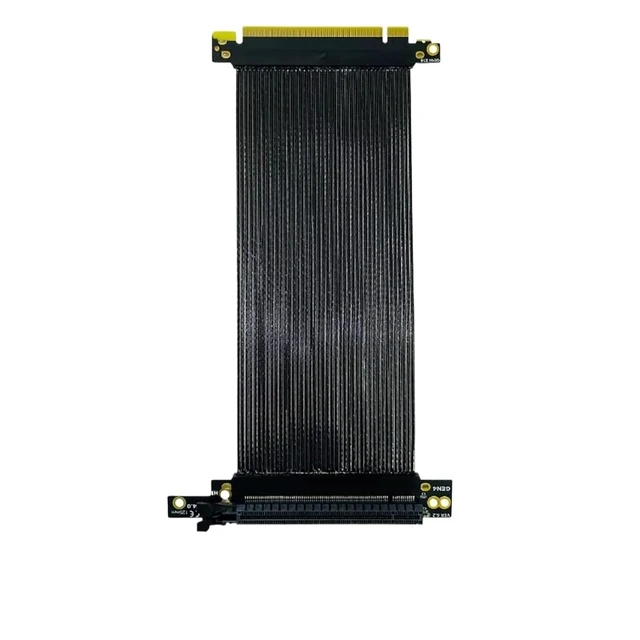 Alt view image 2 of 7 - PCIE 4.0 X16 270 Degree Graphics Card Extension PCI GPU Expansion Card Riser Shielded Extender(20cm)