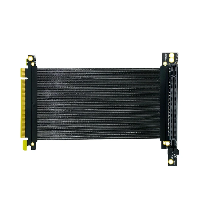 Alt view image 3 of 7 - PCIE 4.0 X16 270 Degree Graphics Card Extension PCI GPU Expansion Card Riser Shielded Extender(20cm)