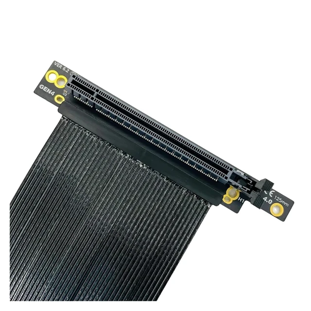 Alt view image 6 of 7 - PCIE 4.0 X16 270 Degree Graphics Card Extension PCI GPU Expansion Card Riser Shielded Extender(20cm)