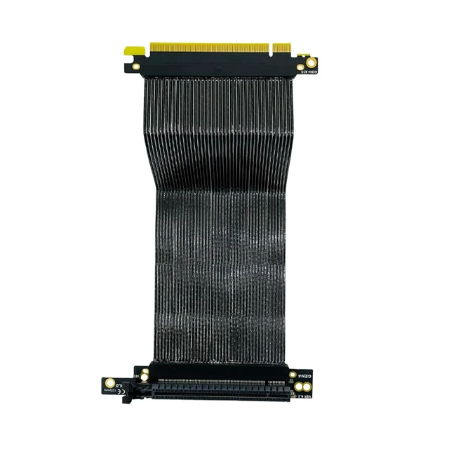 Alt view image 5 of 7 - PCIE 4.0 X16 270 Degree Graphics Card Extension PCI GPU Expansion Card Riser Shielded Extender(20cm)