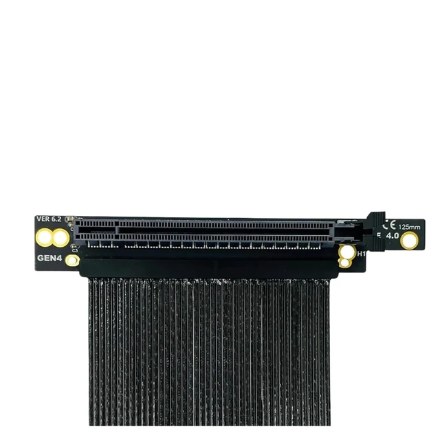 Alt view image 4 of 7 - PCIE 4.0 X16 270 Degree Graphics Card Extension PCI GPU Expansion Card Riser Shielded Extender(20cm)