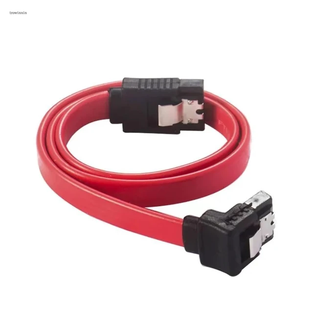 Alt view image 3 of 3 - 3pcs 7Pin Sata Data Transfer Cable 90 Degree with Metal Switch Male to Male Right Angle for HDD SSD