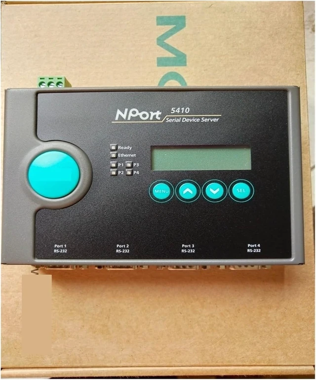 Alt view image 2 of 3 - 4-Port RS-232 Serial Server NPORT 5410 Original