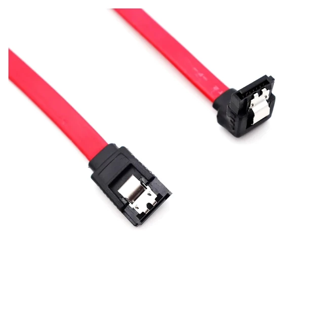 Alt view image 2 of 3 - 3pcs 7Pin Sata Data Transfer Cable 90 Degree with Metal Switch Male to Male Right Angle for HDD SSD