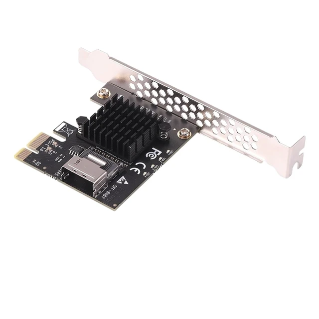 Alt view image 6 of 6 - Computer PCIE Riser 1x Graphic Extension Mining Accessories M1ni PCI-E 1X to SATA Mining Extension Adapter for Windows/Linux
