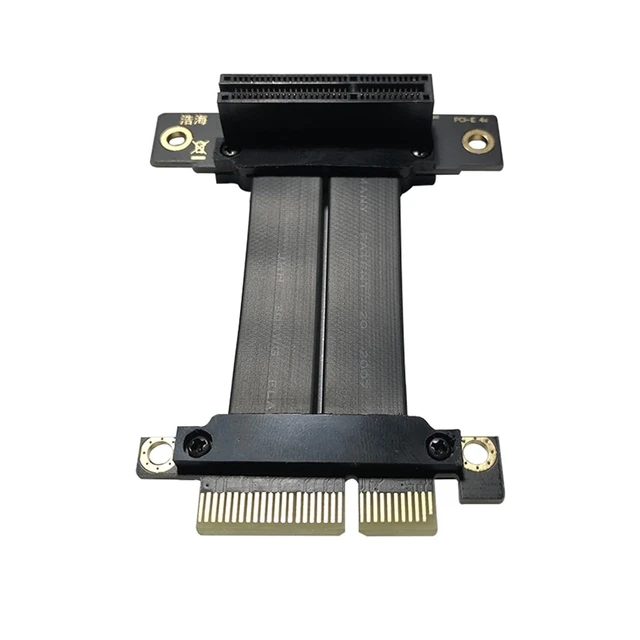 Alt view image 5 of 6 - PCIe 3.0 X4 Riser Card Extension Cable 4X Graphics SSD Extender Cables Vertical 90/270 Degree R22SL/R22SR for Computer Hardware(40cm,HH-R22SF)