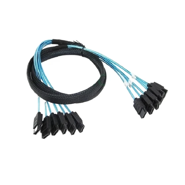 Alt view image 5 of 6 - Server S/AS Cable SATA 3 6Gbps X 6 Speed Serial Port Data Line(1m)