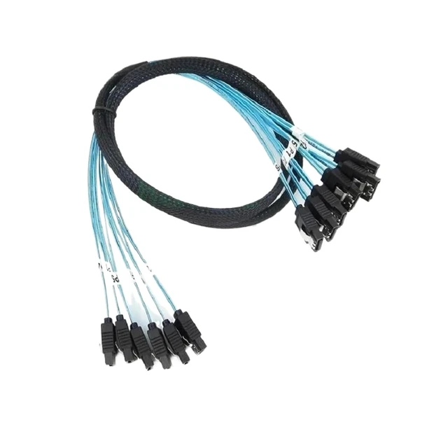 Alt view image 3 of 6 - Server S/AS Cable SATA 3 6Gbps X 6 Speed Serial Port Data Line(1m)