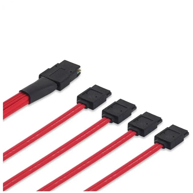 Alt view image 3 of 6 - S/AS SFF-8087 to 4 Ports SATA Server High-Speed Connection Cable(1M)