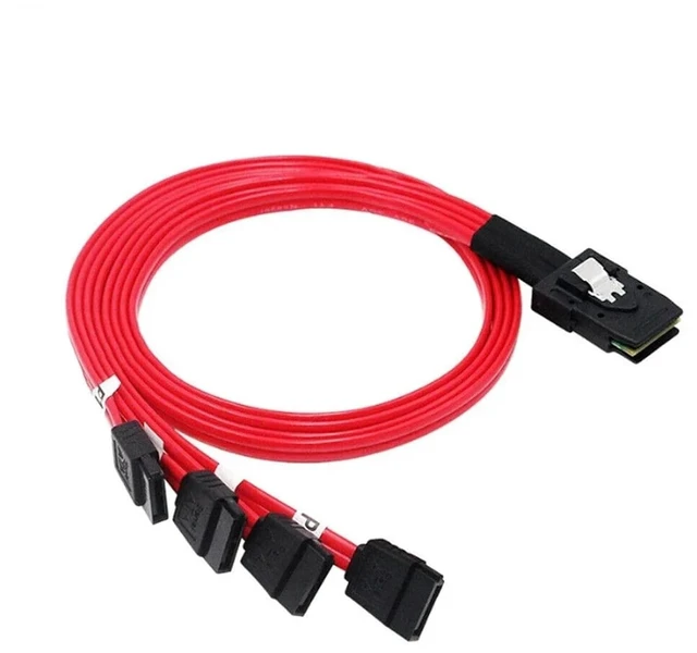 Alt view image 5 of 6 - S/AS SFF-8087 to 4 Ports SATA Server High-Speed Connection Cable(1M)