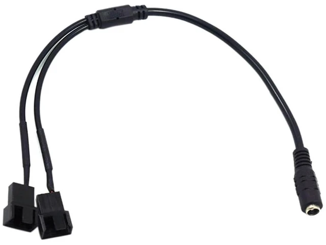 Alt view image 2 of 7 - DC 5521 to 4Pin PWM 4 Pin 2 Way Computer PC Router Fan Power Adapter Cable 12V(Type 1)
