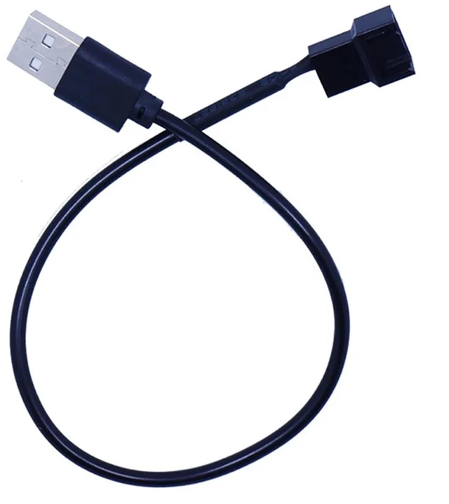 Main image of 3/4 Pin Computer PC Fan Power Cable Connector Adapter 5V 30cm 3pin Or 4pin Fan to USB Adapter Cables(4pin)