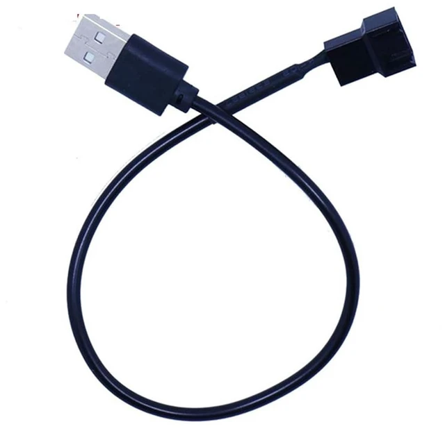 Alt view image 2 of 7 - 3/4 Pin Computer PC Fan Power Cable Connector Adapter 5V 30cm 3pin Or 4pin Fan to USB Adapter Cables(4pin)