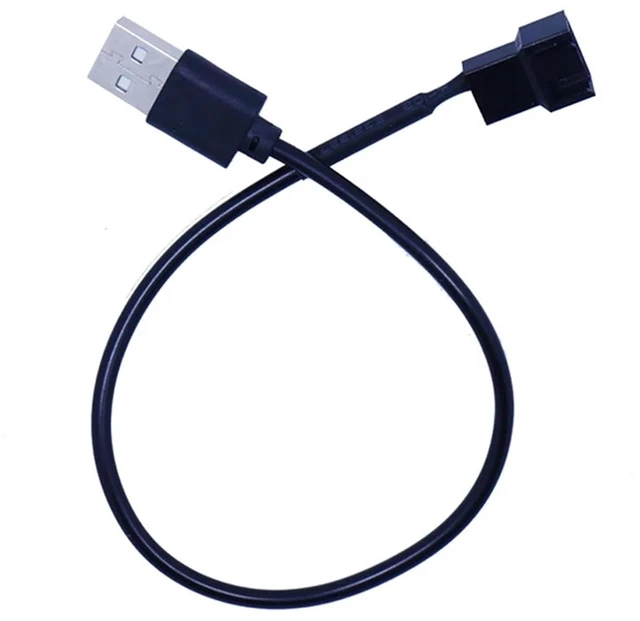 Alt view image 3 of 7 - 3/4 Pin Computer PC Fan Power Cable Connector Adapter 5V 30cm 3pin Or 4pin Fan to USB Adapter Cables(4pin)
