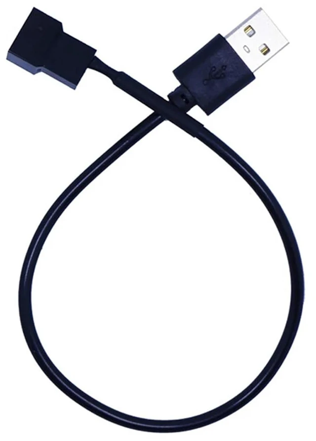 Alt view image 4 of 7 - 3/4 Pin Computer PC Fan Power Cable Connector Adapter 5V 30cm 3pin Or 4pin Fan to USB Adapter Cables(4pin)