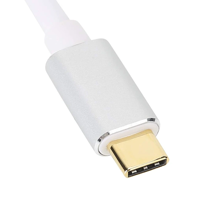 Alt view image 6 of 7 - Type C to Mini/to VGA Cascade Combination Patch Cord Converter Adapter Cable, Easy Operation, Portable Design, Professional Stability for Projector, Computer, Multimedia,