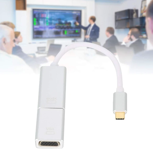 Alt view image 4 of 7 - Type C to Mini/to VGA Cascade Combination Patch Cord Converter Adapter Cable, Easy Operation, Portable Design, Professional Stability for Projector, Computer, Multimedia,