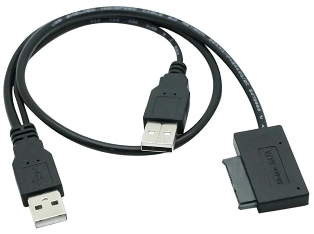 Main image of 1PCS USB2.0 to M1ni Sata II 7+6 13Pin Adapter Converter Cable for 98se/Me/2000/XP/Vista, Slimline Drive