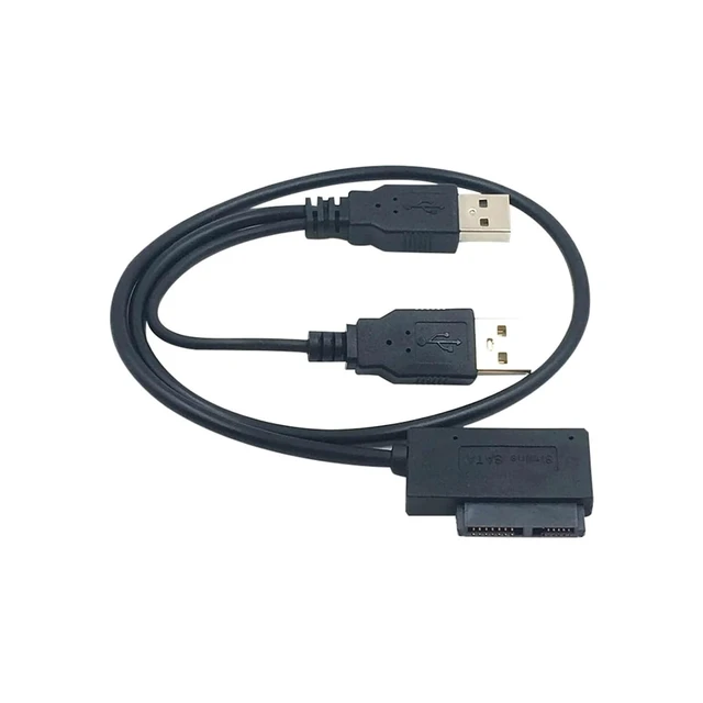 Alt view image 2 of 6 - 1PCS USB2.0 to M1ni Sata II 7+6 13Pin Adapter Converter Cable for 98se/Me/2000/XP/Vista, Slimline Drive