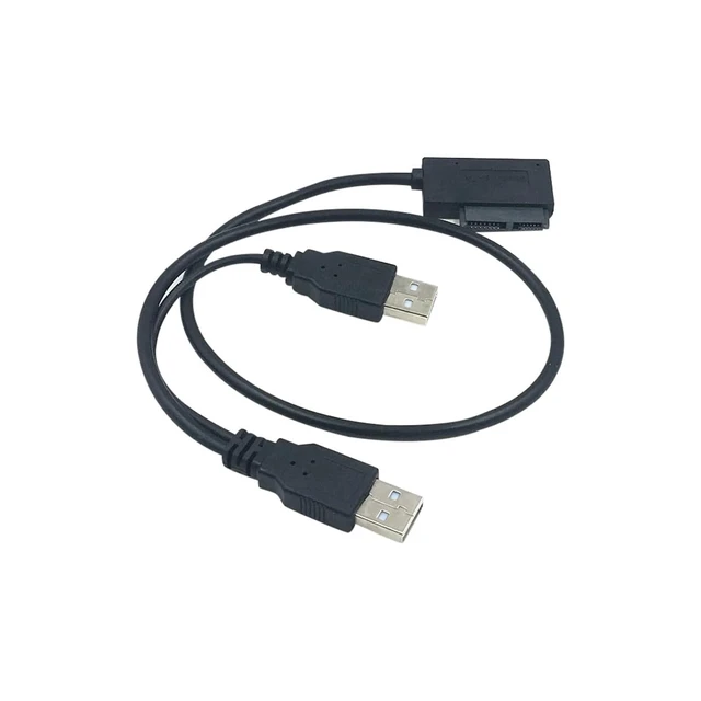 Alt view image 3 of 6 - 1PCS USB2.0 to M1ni Sata II 7+6 13Pin Adapter Converter Cable for 98se/Me/2000/XP/Vista, Slimline Drive