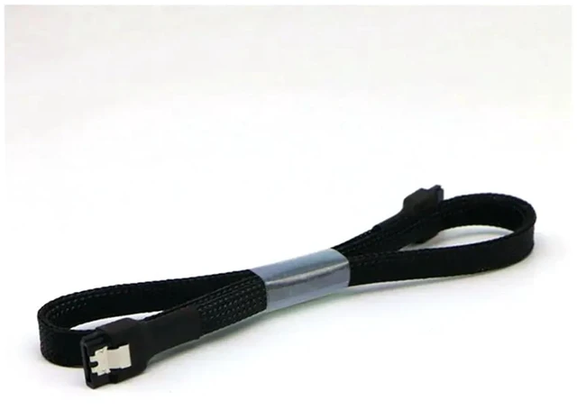 Main image of 20pcs/Lot Red, Black, Blue, Green Sleeved SATA III 6Gbps 7Pin Straight to Straight Cable.(45cm,Black-Sleeved)