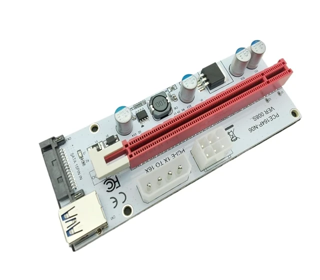Alt view image 4 of 7 - Riser 008S NGFF M.2 PCIE PCI-E 1X 2X 4X 8X 16X USB 3.0 Adapter Card 60cm Data Cable for BTC Mining Bitcoin Miner Antminer