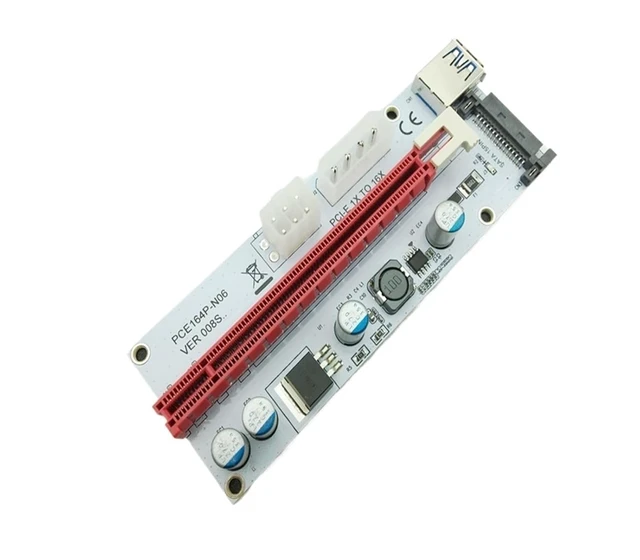 Alt view image 5 of 7 - Riser 008S NGFF M.2 PCIE PCI-E 1X 2X 4X 8X 16X USB 3.0 Adapter Card 60cm Data Cable for BTC Mining Bitcoin Miner Antminer