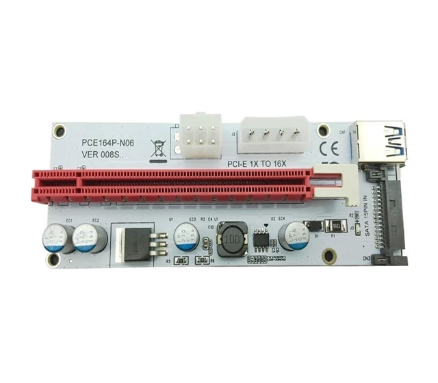 Alt view image 6 of 7 - Riser 008S NGFF M.2 PCIE PCI-E 1X 2X 4X 8X 16X USB 3.0 Adapter Card 60cm Data Cable for BTC Mining Bitcoin Miner Antminer