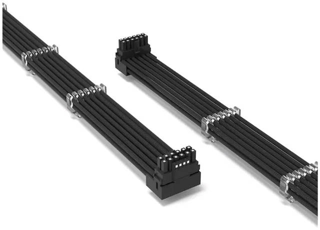 Main image of Black 600W 12VHPWR Male to Female Extension Cable 16Pin Comb for RTX4080 4090Ti 5.0 12+4Pin 16Pin PCIE 5.0 Adapter Cable(Black Outside)