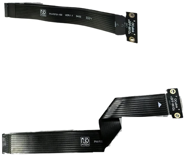 Alt view image 4 of 4 - for M.2 NVMe to OCuLink SFF-8611 SFF-8612 Female Adapter Cable for PC External PCIe 4.0 SSD GPU Extension Cable(20cm)