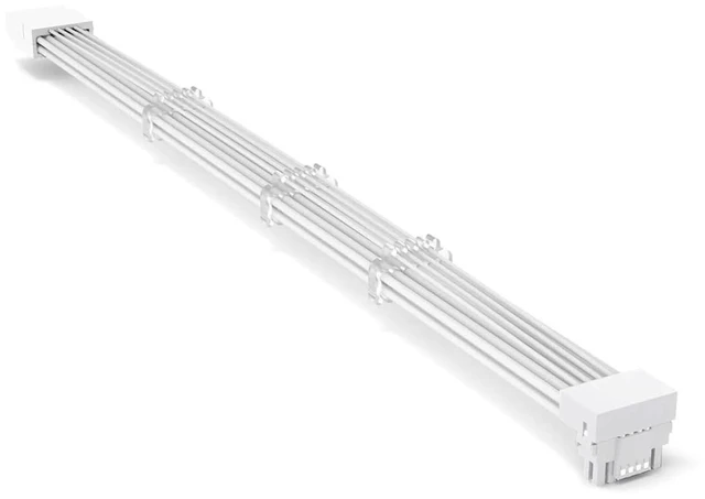 Alt view image 3 of 6 - 90 Degree 12+4Pin 12VHPWR to 3pcs PCi-E GPU 8Pin Graphics Video Card PCIE 5.0 3090Ti 4090 4080 PSU Adapter Extension Cable(4 8P White TypeB)