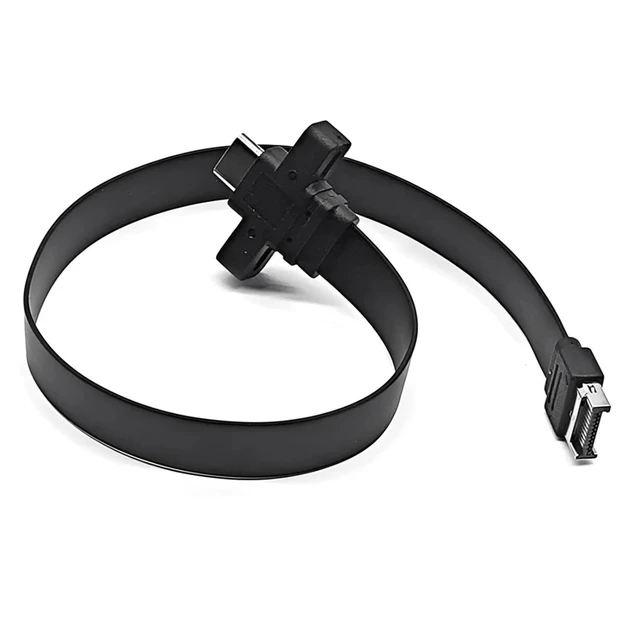 Alt view image 2 of 4 - Connectors USB 3.2 Front Panel Extension Cable Gen2x2 Baffle Cable Type-E to Chassis TY>pe C Front (A-Key) Female 10Gbps/20Gbps(50cm)