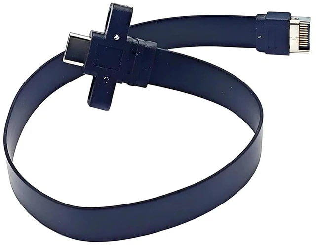 Main image of Connectors USB 3.2 Front Panel Extension Cable Gen2x2 Baffle Cable Type-E to Chassis TY>pe C Front (A-Key) Female 10Gbps/20Gbps(50cm)