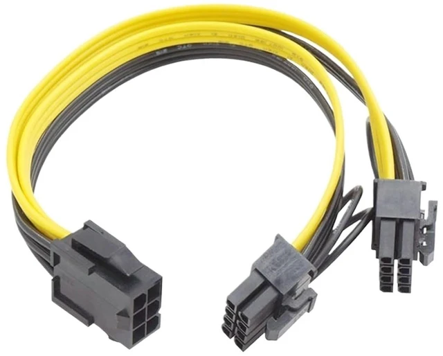 Main image of 8Pin Male to 6 Pin Female Cable Adapter 20cm CPU 8 Pin to Graphics Video Card PCI Express Power Splitter Cable Adapter(6Pin to Daul 8Pin)