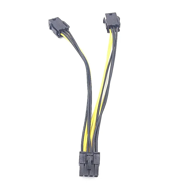 Alt view image 5 of 5 - 8Pin Male to 6 Pin Female Cable Adapter 20cm CPU 8 Pin to Graphics Video Card PCI Express Power Splitter Cable Adapter(6Pin to Daul 8Pin)